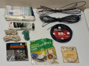 Assortment of Items From Window insulation Kits, along with Clothes Line (As Is  See Photo)