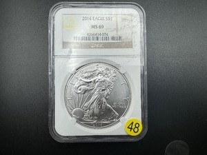 2014 American Silver Eagle NGC MS69 - NGC Price Guide for an MS69 is $55