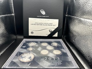 2013 US Mint Limited Edition Silver Proof Set 8 Silver Coins in Orig. Mint Package with COA PCGS Price Guide is $190