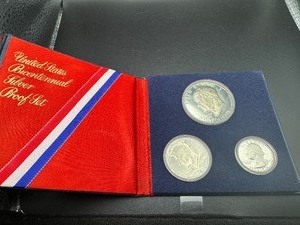 1976 US Bicentennial Silver Three Coin Proof Set in Original Mint Package