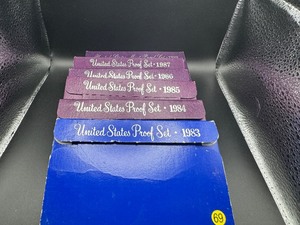 6 US Mint Proof Sets 1983, 1984, 1985, 1986,1987 and 1988.