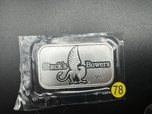 2023 BU Stacks & Bowers 1 Oz. Silver Bar