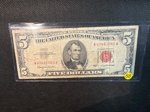 1963 C $5 Red Note