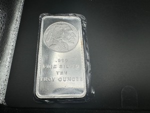 Ten Ounce .999 Indian Head Silver Bar