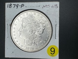 1879-P Morgan Silver Dollar Marked MS63 When Purchased