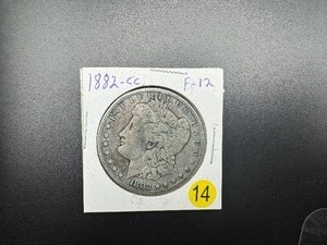 Key Date 1882-CC Morgan Silver Dollar Marked F-12 When Purchased PCGS Price Guide for an F12 is $200