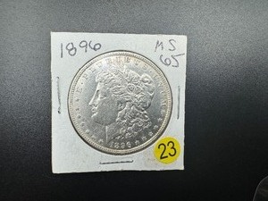 1896 Morgan Silver Dollar Marked MS65 When Purchased