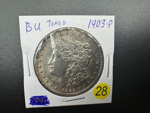 1903 Morgan Silver Dollar Marked BU Toned When Purchased