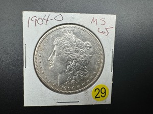 1904-O Morgan Silver Dollar Marked MS65 When Purchased