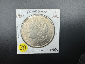 1921 Morgan Silver Dollar Marked MS60 When Purchased