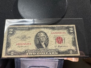 1953 Series A Red Seal Two Dollar Bill
