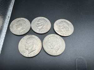 Five Mixed Date Ike Dollars