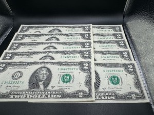 Ten Sequential $2 Bills