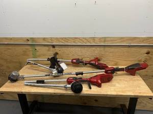 lot 141 image: TORO Lot of 3- 60V MAX Brushless String Trimmers (for parts) (Bare tools)