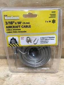 lot 57 image: King Chain 316 x 50 Aircraft Cable Model # 363801