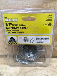 lot 56 image: King Chain 18 x 50 Aircraft Cable Model # 363781