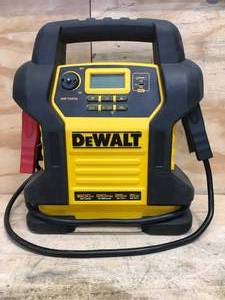 lot 45 image: DEWALT 1600 Peak Amp Jump Starter with Digital Compressor and USB Power Bank Model # DXAEJ14