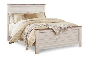 lot 69 image: ASHLEY Willowton Panel Bed Frame- Queen