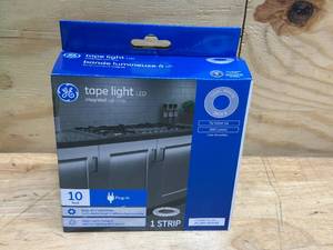 lot 95 image: GE LED Tape Light Indoor Plug-In Strip Light, Cool White, 10ft
