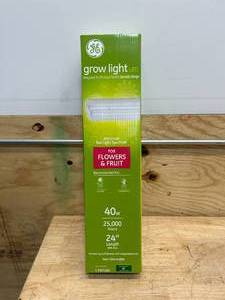 lot 97 image: GE LED Grow Light for Indoor Plants, Integrated LED Light Fixture for Flowers and Fruit, Advanced Red Light Spectrum, 25,000 Hours Lifespan, 67 PPF, 24 Inches