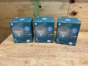 lot 98 image: GE LED Color Changing LED Light Bulbs with Remote, BR30 Indoor Multicolor Floodlights, College Dorm Light, Dorm Room Essentials, 8.5W (3 Pack)