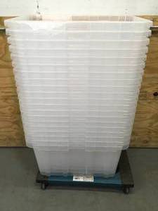 lot 113 image: Lot of 20 - Storage Totes With No Lid