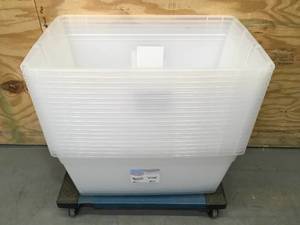 lot 114 image: Lot of 20 - Sterilite Storage Totes With No Lids
