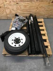 lot 9 image: Ironton 4 x 8 Folding Trailer