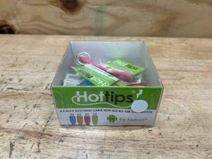 lot 166 image: HOTTIPS Lot of 18-  4.5 Inch Keychain Cable with Micro-USB Connector for Android