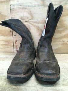 lot 177 image: Wolverine Ranch Hand Waterproof Square Toe Wellington Work Boots for Men Size 8.5