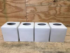 lot 180A image: Lot of 4 - Ceramic Tissue Box Holders