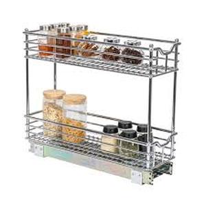 lot 22 image: Design Trend 7 in. Dual Slide 2-Tier Standard Organizer in Chrome Customer Returns See Pictures