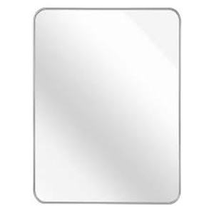 lot 45 image: Ta. 30 in. W x 40 in. H Silver Rectangle Framed Mirror    Customer Returns See Pictures