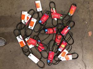 lot 8 image: Lot of Assorted Drive Belts Various Models and  Conditions Customer Returns See Pictures