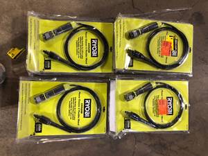 lot 9 image: Lot of RYOBI EZClean Power Cleaner 6 ft. Flexible Wand  Customer Returns See Pictures