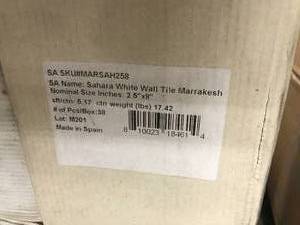 lot 29 image: SAHARA WHITE WALL TILE