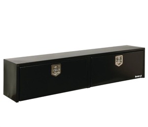 lot 6 image: Buyers Products Company 88in X 13in X 16in Gloss Black Steel Full Size Top Mount Truck Tool Box