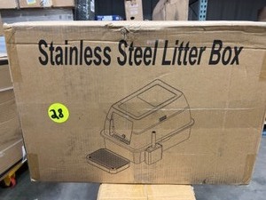 lot 28 image: Stainless Steel - Cat Litter Box