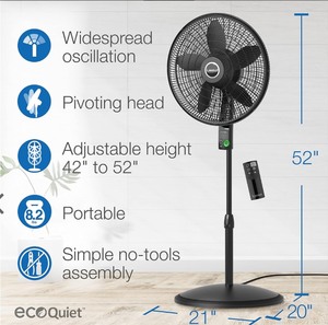 lot 48 image: Lasko WhisperForce  Large Room 18 Pedestal Fan