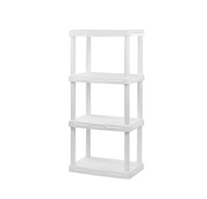 lot 62 image: 2 - HyperTough - White Plastic Shelving (contains Two Sets of Main Lot Photo)