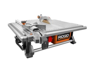 lot 74 image: RIDGID 6.5-Amp 7 in. Blade Corded Table Top Wet Tile Saw