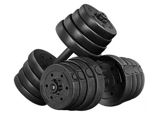 lot 75 image: Adjustable Dumbbells Weight Set Dumbbell Weights Exercise & Fitness Equipment w 4 Spinlock Collars for Home Gym Strength Training