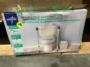 lot 78 image: Medline- Foldable Toilet Safety Rail