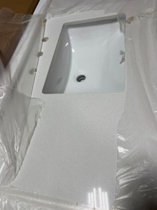 lot 82 image: 48 X 22 Quartz Vanity Sink top - with Middle Single Sink