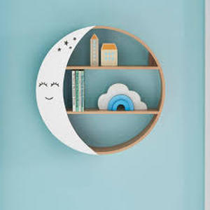 StyleWell Kids Crescent Moon Round Wood Wall Shelf (18 in.) Customer Returns See Pictures