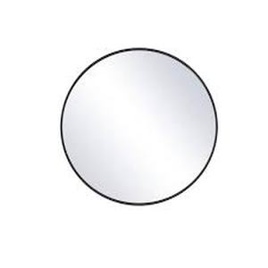 XRAMFY 24.1 in. W x 24.1 in. H Round Black Aluminum Alloy Framed Wall Mirror Customer Returns See Pictures