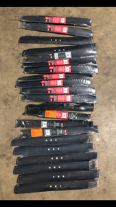 Lot of Assorted Lawn Mower Blades Various Models and Conditions     Customer Returns See Pictures