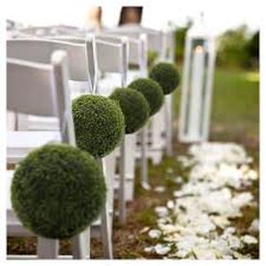 NATURAE DECOR Boxwood 13 in. Artificial Foliage Ball Hedges 2 Pieces  Customer Returns See Pictures