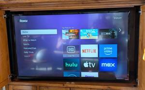 lot 12A image: Vizio 62 TV with Roku