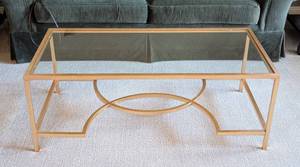 lot 31 image: Safavieh Glass Topped Inga Coffee Table